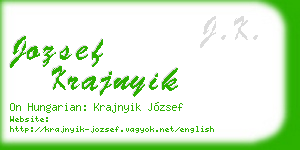 jozsef krajnyik business card